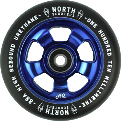North Scooters HQ 88A Wheels 110mm Pair/Blue-Black