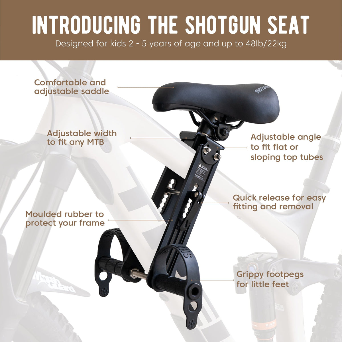 Shotgun bicycle seat 2025