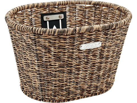 Electra Plastic Woven Basket Brown/Black