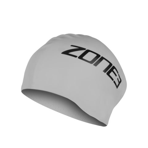 Zone3 Long Hair Swim Cap Silver