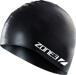 Zone3 Silicone Swim Cap Black