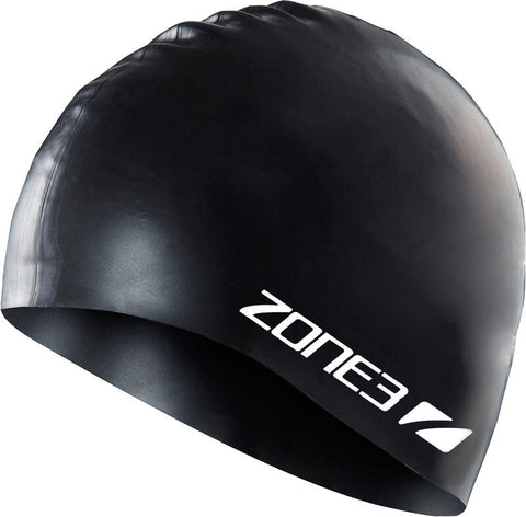Zone3 Silicone Swim Cap Black