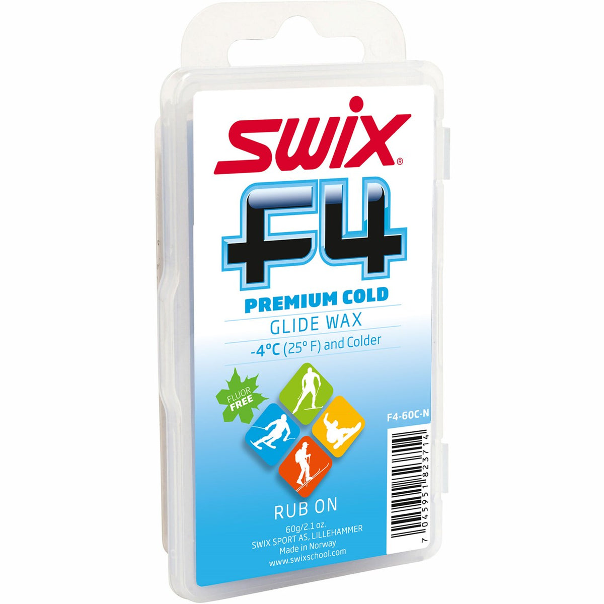 Swix F4 Premium Cold Glide Wax 60g – A&L Cycle - Brandon Manitoba