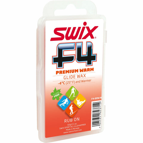 Swix F4 Premium Warm Glide Wax 60g