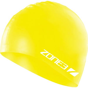 Zone 3 Silicone Swim Cap Hi-Vis Yellow