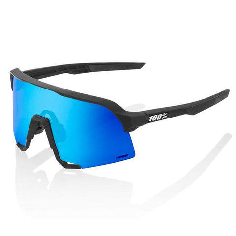 100% S3 SunGlasses Matte Blk/Hiper Blue