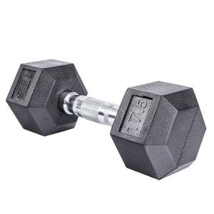 RubberHex Dumbbells 17.5lb Pair