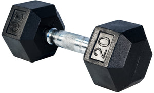 RubberHex Dumbbells  20lb Pair