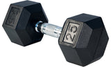 RubberHex Dumbbells 25lb Pair