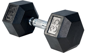 RubberHex Dumbbells 35lb Pair