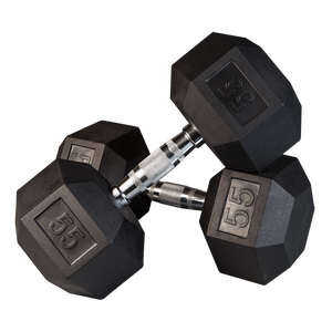 RubberHex Dumbbells 70lb Pair