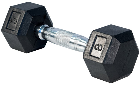 Rubber Hex Dumbbell Pair 8lb