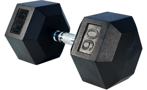 Rubber Hex Dumbell 90lb pr