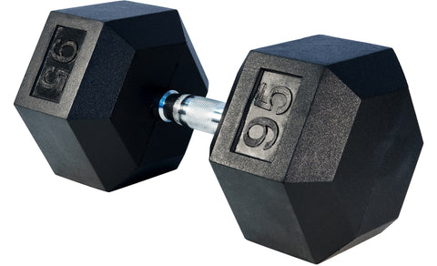 Rubber Hex Dumbbell 95lb pr