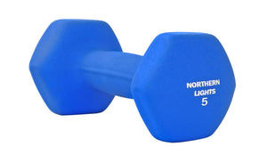 Neoprene Dumbbells Blue 5lb Pair